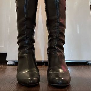 Mootsies Tootsies Black Knee High Heeled Boots
